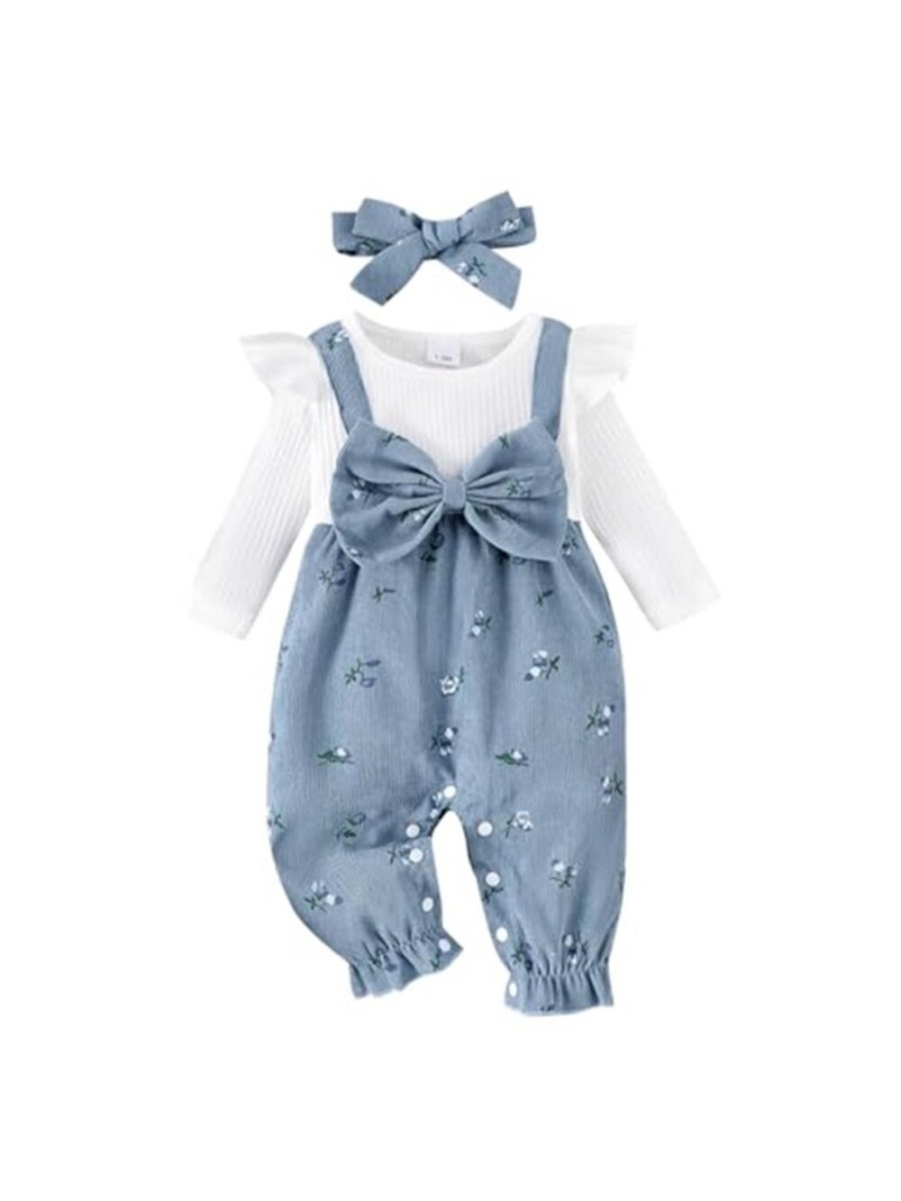 YINGISFITM Newborn Baby Girl Clothes Floral Romper Fack Two Piece Jumpsuit